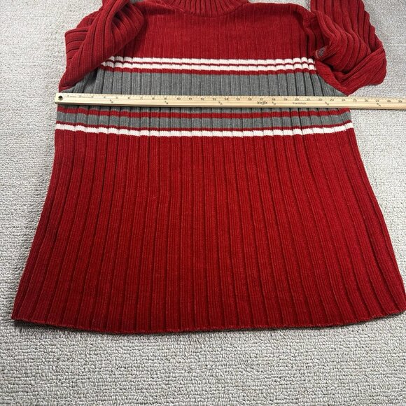 Southpole Chunky Turtle Neck Sweater Red Gray Men’s Size XL - Picture 4 of 6